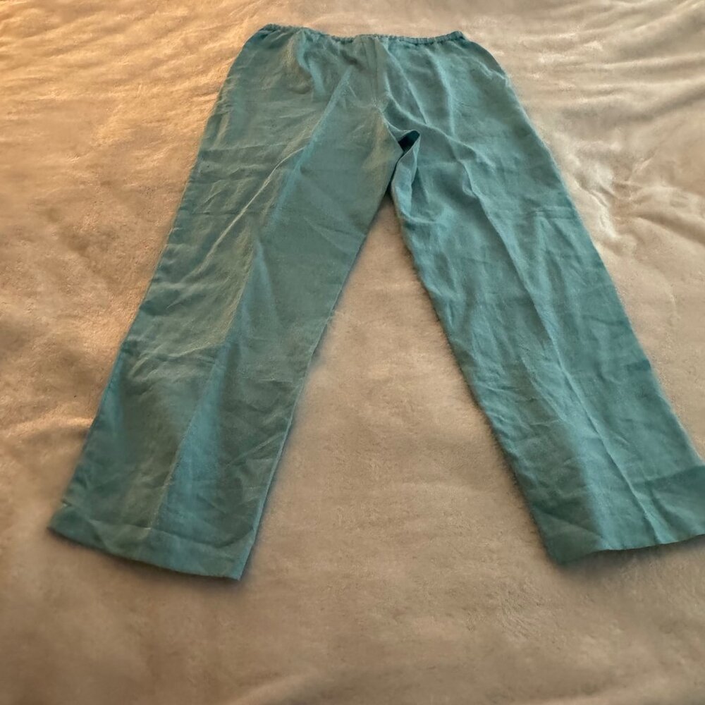 Charter Club NWT Linen Summer Two Piece Pantsuit Set Size 14 - Picture 11 of 16